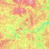 Топографическая карта Рузский городской округ, высота, рельеф