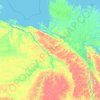 Топографическая карта Тюметинский наслег, высота, рельеф