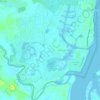 Топографическая карта Pelican Waters, высота, рельеф