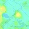 Топографическая карта Тетери, высота, рельеф