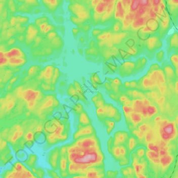 Топографическая карта Grand lac Bostonnais, высота, рельеф