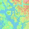 Топографическая карта Врангель, высота, рельеф
