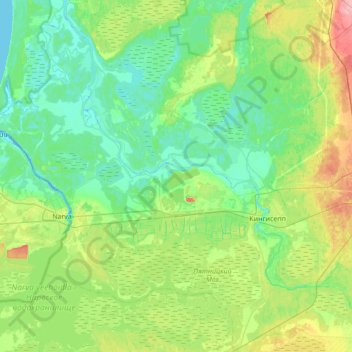 Топографическая карта Большелуцкое сельское поселение, высота, рельеф