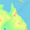 Топографическая карта Queensland, высота, рельеф