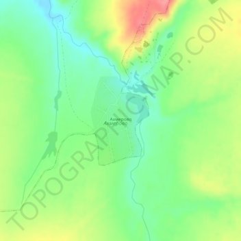 Топографическая карта Ахмерово, высота, рельеф