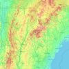 Топографическая карта New Hampshire, высота, рельеф