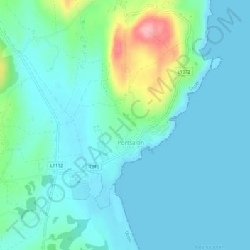 Топографическая карта Croaghross, высота, рельеф