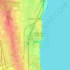 Топографическая карта North Chicago, высота, рельеф