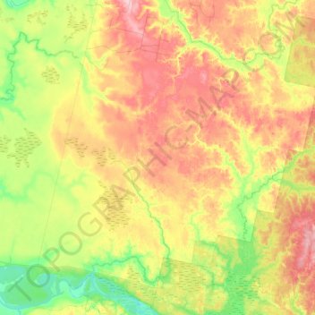 Топографическая карта сельское поселение Подтыбок, высота, рельеф