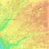 Топографическая карта Town of Grand Rapids, высота, рельеф