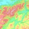 Топографическая карта Иволгинский район, высота, рельеф