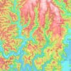 Топографическая карта Popran National Park, высота, рельеф