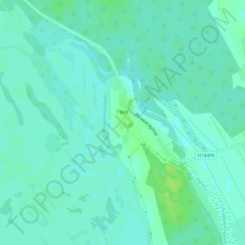 Топографическая карта Гиров, высота, рельеф