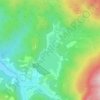 Топографическая карта Счастливенское водохранилище, высота, рельеф