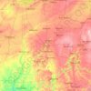 Топографическая карта Indiana, высота, рельеф