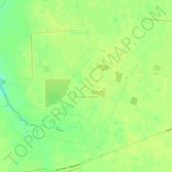 Топографическая карта Пановы Кусты, высота, рельеф