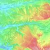Топографическая карта Верхнесадовский округ, высота, рельеф