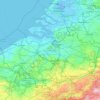Топографическая карта Vlaanderen, высота, рельеф