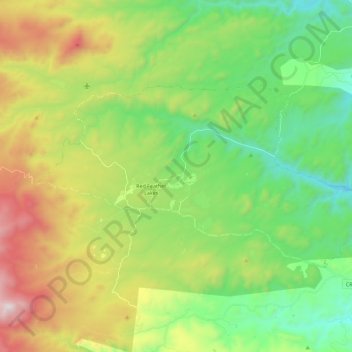 Топографическая карта Red Feather Lakes, высота, рельеф