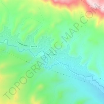 Топографическая карта Кичмалка, высота, рельеф