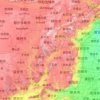 Топографическая карта 山西省, высота, рельеф
