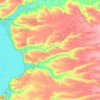 Топографическая карта Степногорская поселковая община, высота, рельеф