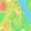 Топографическая карта Вольное озеро, высота, рельеф