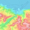 Топографическая карта Cherbourg-en-Cotentin, высота, рельеф