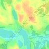 Топографическая карта Ухвище, высота, рельеф