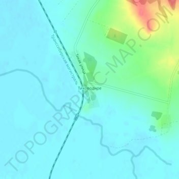 Топографическая карта Тиховодное, высота, рельеф