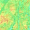 Топографическая карта Керава, высота, рельеф