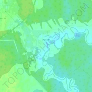 Топографическая карта Абрамова, высота, рельеф