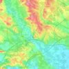 Топографическая карта Béziers, высота, рельеф