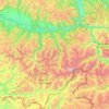 Топографическая карта Катандинское сельское поселение, высота, рельеф