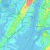 Топографическая карта Jersey City, высота, рельеф
