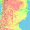Топографическая карта Chubut, высота, рельеф