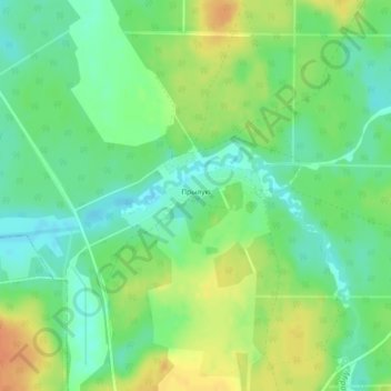 Топографическая карта Прилуки, высота, рельеф