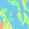 Топографическая карта Admiralty Inlet, высота, рельеф