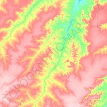 Топографическая карта Pavussu, высота, рельеф