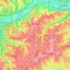Топографическая карта Shawnee, высота, рельеф