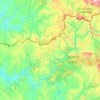 Топографическая карта Волчанский сельский округ, высота, рельеф
