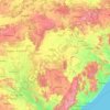 Топографическая карта Chhattisgarh, высота, рельеф