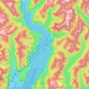 Топографическая карта Pitt Lake, высота, рельеф
