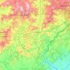 Топографическая карта Rabun County, высота, рельеф
