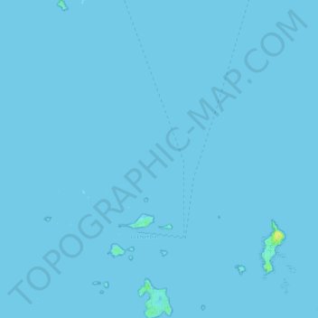 Топографическая карта Archipel des Glénan, высота, рельеф