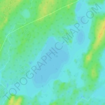 Топографическая карта Lac Chico, высота, рельеф