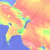 Топографическая карта Каракиянский район, высота, рельеф