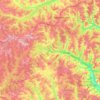 Топографическая карта Очёрский городской округ, высота, рельеф