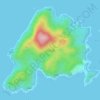 Топографическая карта 小万山岛, высота, рельеф