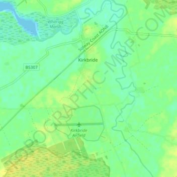 Топографическая карта Kirkbride, высота, рельеф
